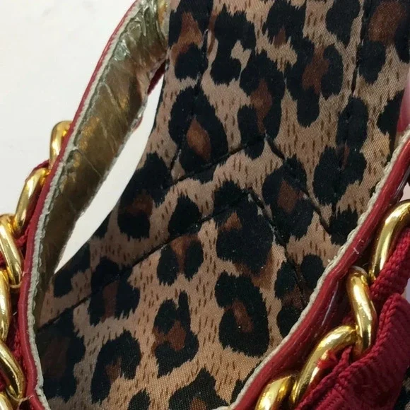 Delicious Red, Gold& Leopard Sandals with Red Sole - Picture 14 of 16